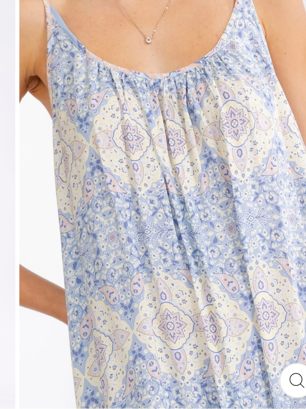 Boho NWT Summer Spell Blue Paisley Maxi Dress size S-M-L - Picture 4 of 4